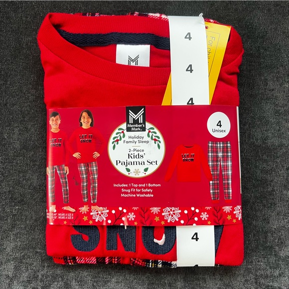 NWT Member's Mark Family Sleep Kids 2-Piece Pajama Set - Picture 8 of 13